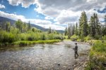 Private fly fishing water on the blue river is included in your rate
